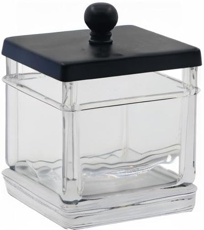 Clear Transparent Hotel Style Apothecary Tempered Glass Canister Jar W/ Matte - Image 10