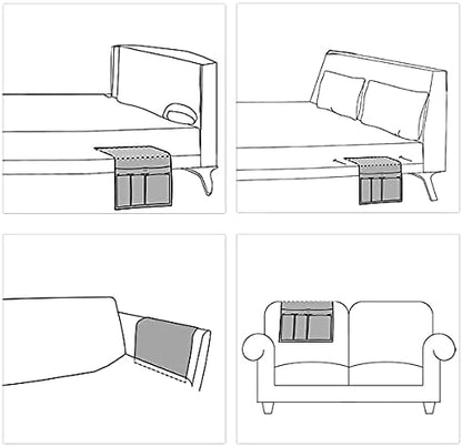 HAOMAIJIA Anti Slip Sofa Armrest Organizer Arm Chair Bedside Caddy Storage - Image 6