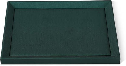 Jewelry Display For Selling, Leather Tray, Premium Green Jewelry Flat Tray by Yinbeini