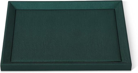 Jewelry Display For Selling, Leather Tray, Premium Green Jewelry Flat Tray by Yinbeini