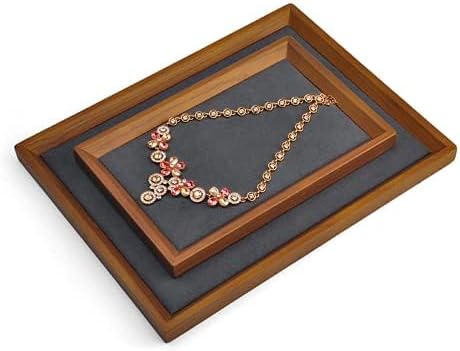 Oirlv Solid Wood Small Jewelry Tray Trade Showcase Countertop Jewelry Display - Image 6