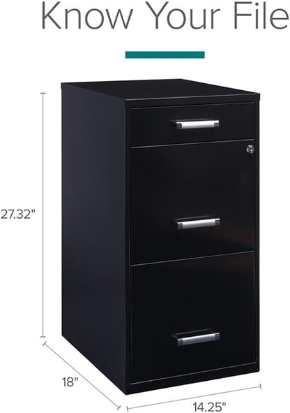 Scranton & Co Set of 2 18" D 3-Drawer Metal Filing Cabinet - Image 2