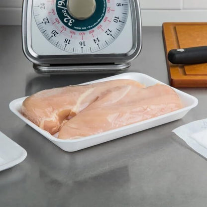 CKF 88102 White Foam Meat Tray, 8.25 x 5.75 x 0.75 Inches, Single Compartment - Image 3