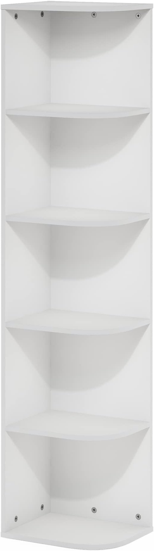 Furinno PASIR Book Shelf, 5-Tier Corner Bookshelf, Open Shelves Bookcase 9.3 x - Image 6