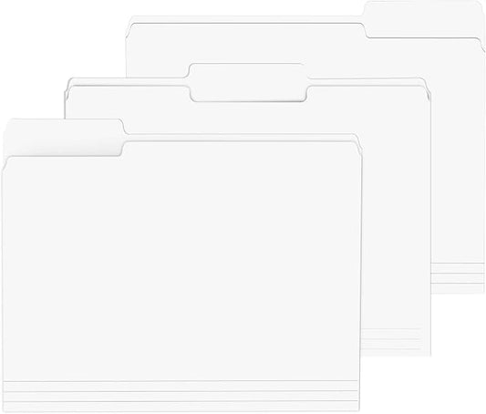 File Folder, PANDRI 120 Pack File Folder, 1/3 Cut Tab, Letter Size, Filing by PANDRI