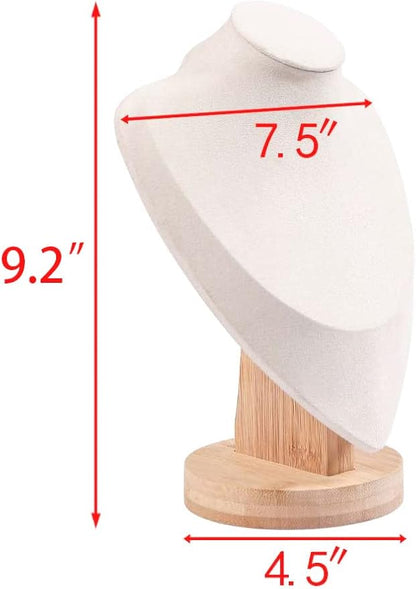 Coward Bamboo Necklace Display Chain Bust Stand Holder - Image 2