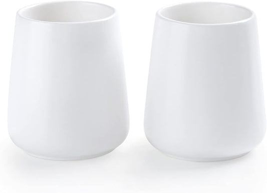 White Toothbrush Holder for Bathroom by Eyrozia