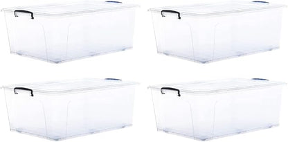 Superio Storage Bins with Lids, Stackable Totes, BPA Free, Odor Free, Organizer by Superio