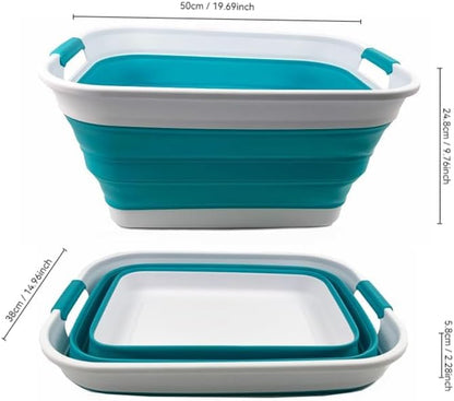 SAMMART 27L Collapsible Plastic Laundry Basket - Image 2