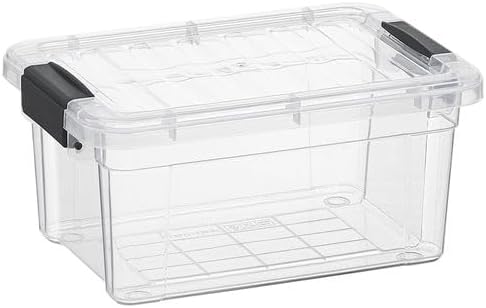 Superio Clear Storage Box with Lid, 1.85 Quart Plastic Container Bins by Superio