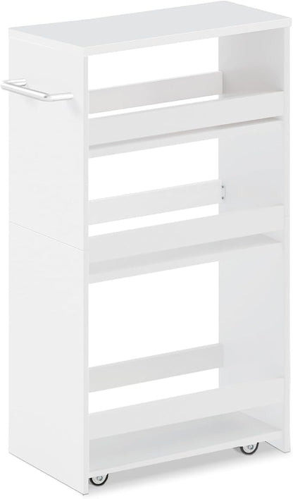 MARTY Rolling Storage Cart 7.9" W, 4-Tier Kitchen Cart by MARTY