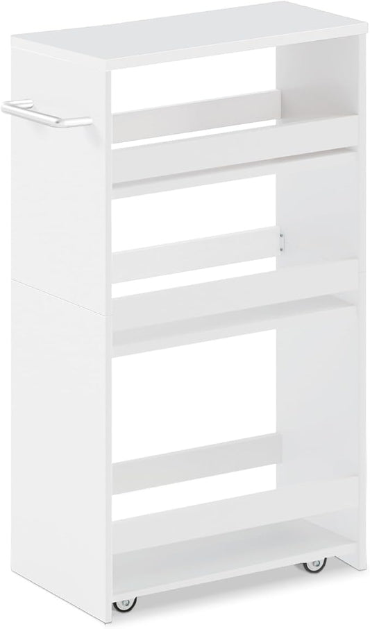 MARTY Rolling Storage Cart 7.9" W, 4-Tier Kitchen Cart by MARTY