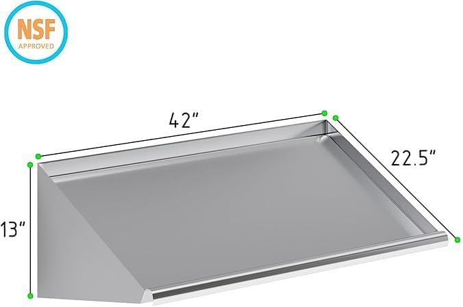 304 Stainless Steel Slanted Wall Rack Shelf - Image 2