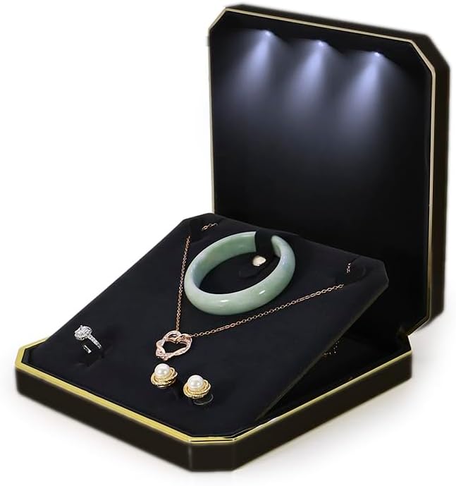HSLFUAI Large Necklace Box, Necklace Gift Box by Homestorageforyouandi