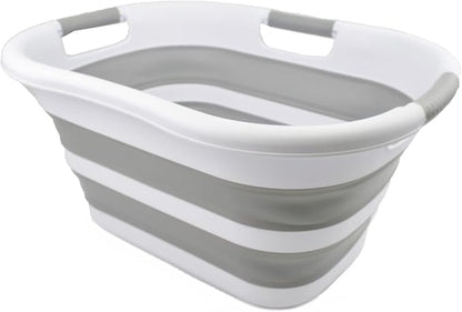 SAMMART 30L Collapsible Plastic Laundry Basket - Image 2
