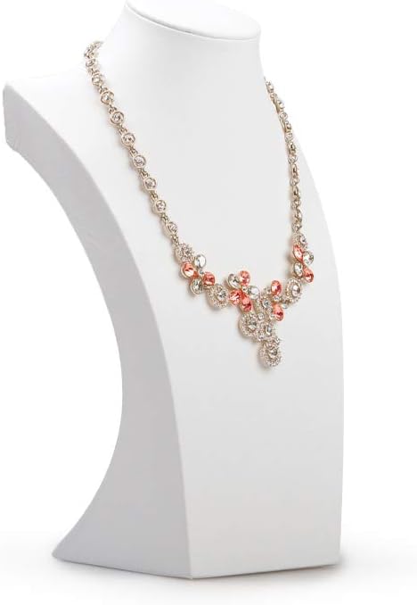 Oirlv White Leather Jewelry Bust Necklace Display Stand Trade Show Jewelry by Oirlv