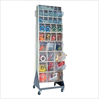 48in Double Sided Unit W/14 Gray TILT Bins - Image 3