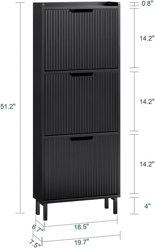 SoBuy Shoe Cabinet, Narrow Shoe Storage Organizer - Image 3