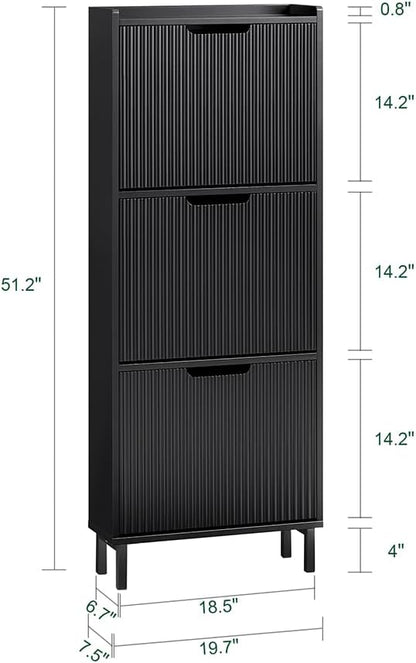 SoBuy Shoe Cabinet, Narrow Shoe Storage Organizer - Image 3
