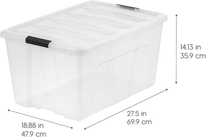 IRIS USA 94 Qt Stackable Plastic Storage Bins - Image 2