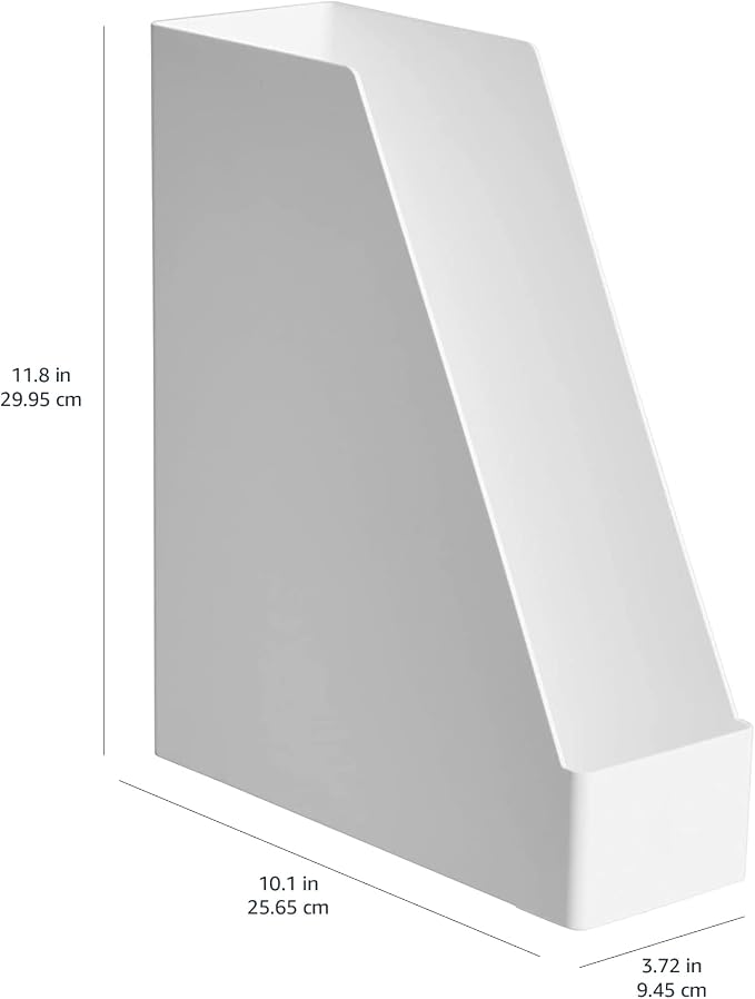 Amazon Basics Rectangular Plastic Desk Organizer, Magazine Rack - Image 7
