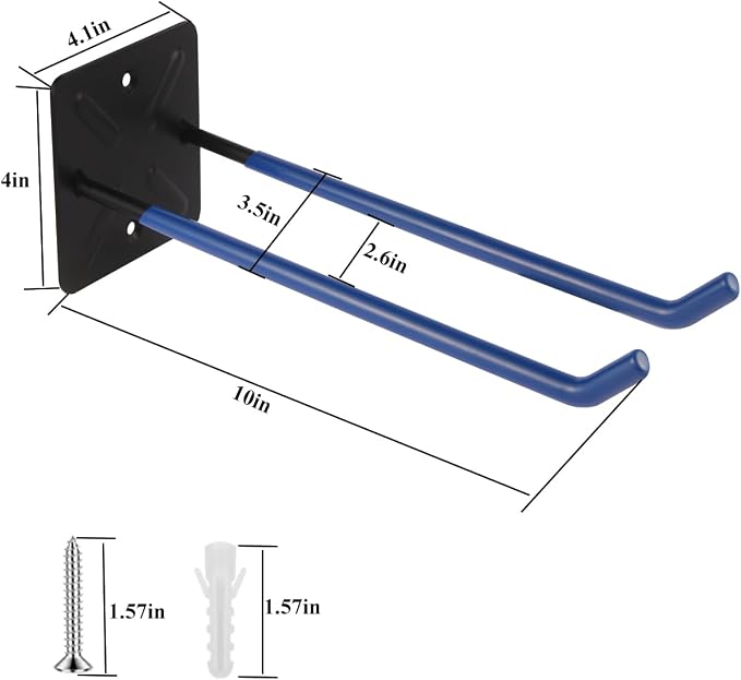 Steel Garage Storage Hooks Wall Tool Organizer, 10 Inch Garage Hook Heavy Duty - Image 2