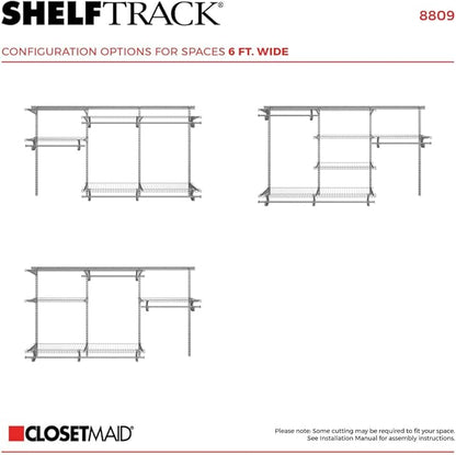 ClosetMaid ShelfTrack Wire Closet Organizer System, Adjustable from 5 to 8 Ft. - Image 5