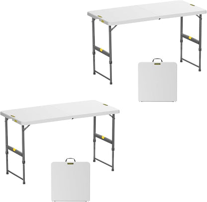 FanttikOutdoor 4ft Portable Folding Table, One-Handed Height Adjustment by FanttikOutdoor%C2%AE