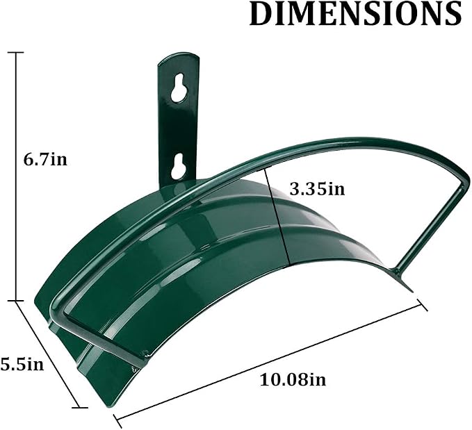Deluxe Wall Mount Garden Hose Hanger Duty Metal Hose Holder Easily Holds 125 - Image 3