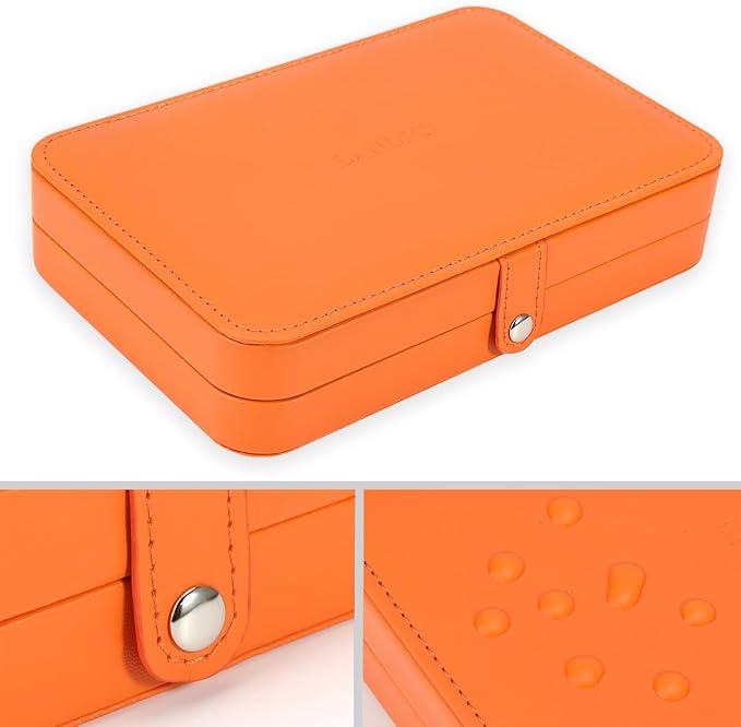 LANDICI Small Jewelry Box for Women Girls, PU Leather Travel Jewelry Case - Image 5