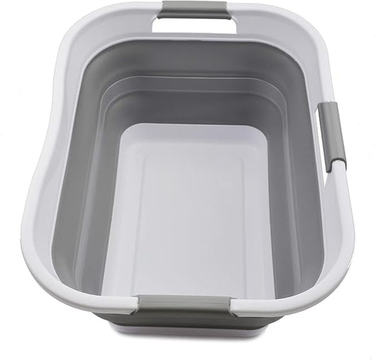 SAMMART 30L Collapsible Plastic Laundry Basket by SAMMART