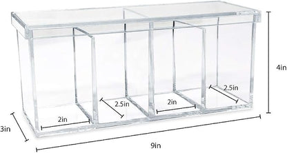 Isaac Jacobs 4-Compartment Clear Acrylic Organizer - Image 4