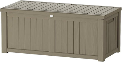 150 Gallon Outdoor Storage Box Waterproof Lockable Resin Deck Box Large by Decksplore%E2%80%94BuiltforOutdoor