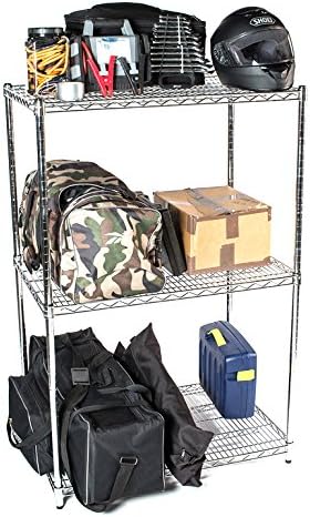 Omega 18" Deep x 24" Wide x 74" High 3 Tier Chrome Starter Shelving Unit - Image 2