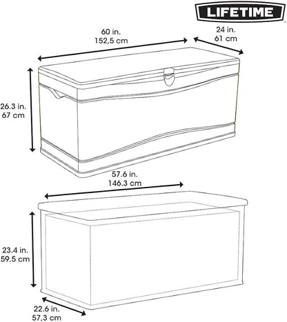 LIFETIME 60040 Deck Box, 130 Gallon, Desert Sand - Image 7