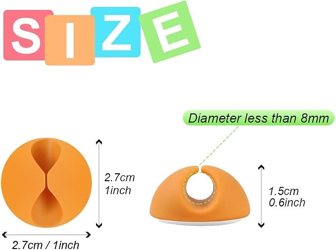 Shintop Cable Clips, Desk Cable Drop, Desk Wire Clips - Image 2