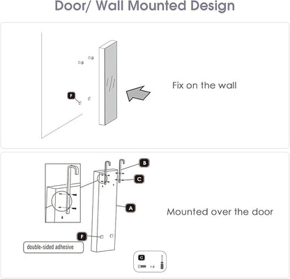 Giantex Wall Door Mounted Jewelry Armoire Cabinet - Image 9