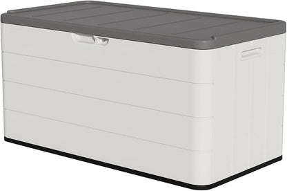 TARKARI Premium Pro Edition 100 Gallon Lockable Resin Deck Box, Waterproof & by Home