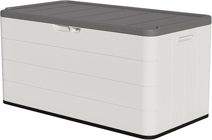 100 Gallon Outdoor Storage Box Waterproof Lockable Resin Deck Box Large by Decksplore%E2%80%94BuiltforOutdoor