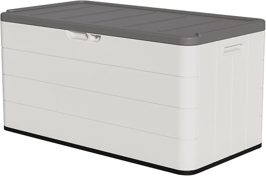100 Gallon Outdoor Storage Box Waterproof Lockable Resin Deck Box Large by Decksplore%E2%80%94BuiltforOutdoor