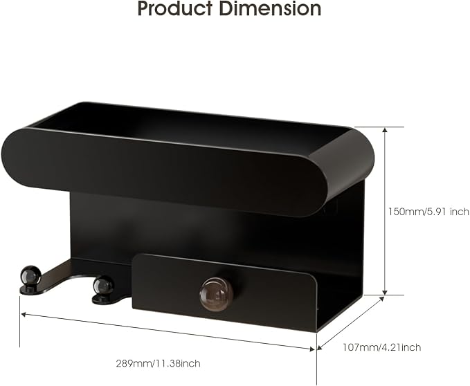 Universal Hair Dryer Holder, Hair Tool Organizer - Image 7