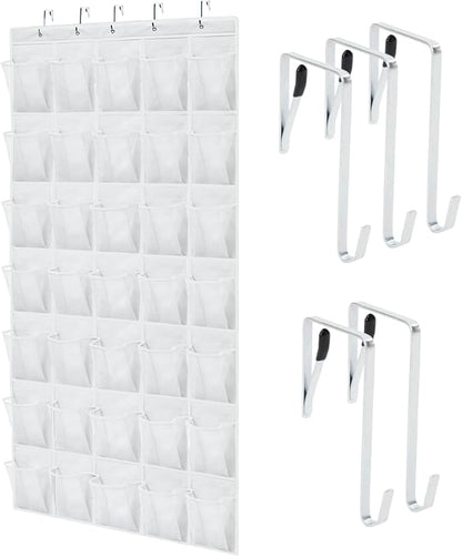 GORILLA GRIP Over the Door Shoe Organizer, 35 Large Breathable Mesh Pockets by GorillaGrip