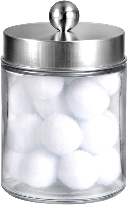 Amolliar Apothecary Jars Bathroom Vanity Organizer -Countertop Canister Jar by Amolliar
