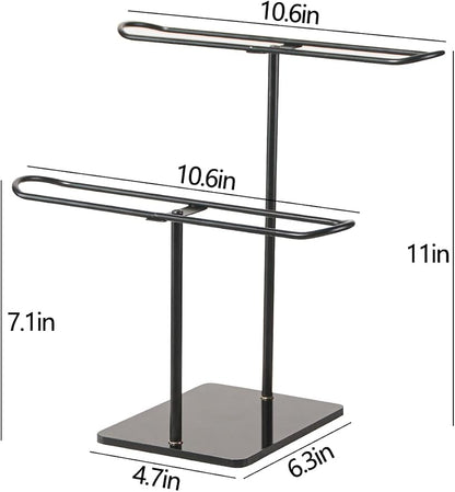 2 Tier Headband Holder, Metal Hair Band Organizer, Ear Diplay Stand, Hair - Image 7