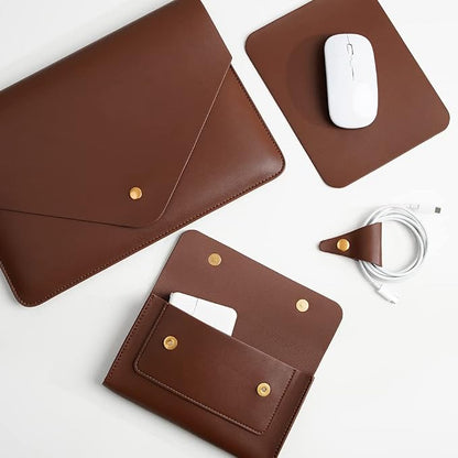 PU Leather Laptop Sleeve 13 Inch Compatible - Image 5
