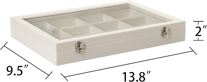 Frebeauty Velvet Jewelry Tray, 12 Grid Jewelry Organizer - Image 3