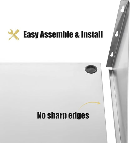 Hally Stainless Steel Microwave Shelf 24"x24" 200 lb, NSF Commercial Heavy Duty - Image 6