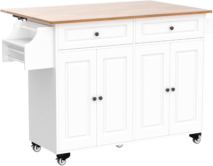 Kitchen Island on Wheels Kitchen Cart - Image 4