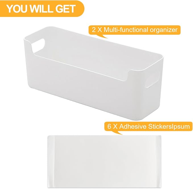 2 Pack Cabinet Organizer Storage, Adhesive Over Cabinet Door Organizer - Image 2