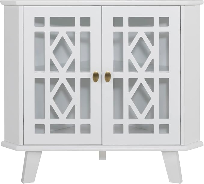 Scurrty 32'' Corner Shelf Stand, Small Corner Table Sideboard Cabinet - Image 8